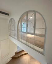 Eurostyle Fields Decoration Fashion New Iron Art Wall Decoration Fake Window Dining Rack Semicircular Screen Partition Brief