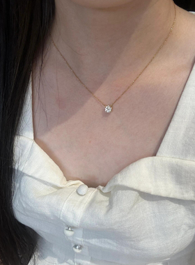 闪闪惹人爱一颗钻项链~精致立体高级大方时尚轻奢气质不掉色毛衣