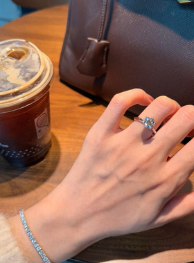 谁懂啊!仿真钻真的很香!上手效果很美百搭不出错戒指闪亮轻奢指环
