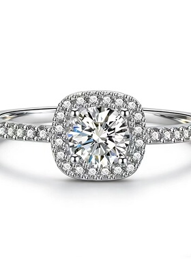 网红一克拉小方钻平替锆石方糖钻