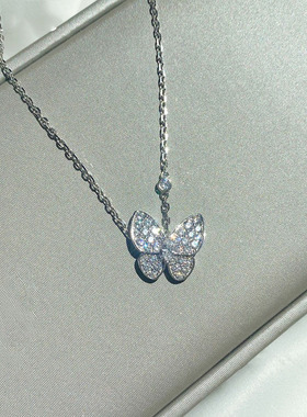 轻奢满钻蝴蝶项链气质简约