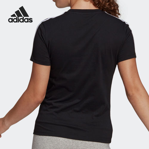 Adidas/阿迪达斯正品春季女子健身透气短袖休闲运动T恤GL0784 - 图0
