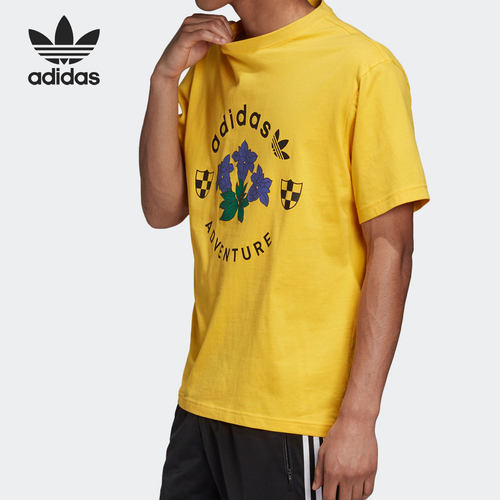 Adidas/阿迪达斯正品春季男子透气圆领时尚运动短袖T恤 GD5607 - 图1