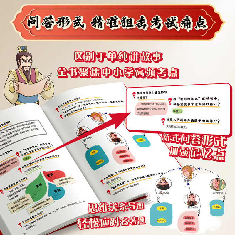 【官方正版】漫画常考四大名著1001问 聚焦中小学高频考点儿童名著启蒙漫画解读一千问西游记水浒传三国演义红楼梦课外阅读知识点,淘宝优惠券,粉丝福利购,淘宝优惠卷