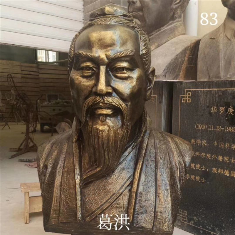 古代科学家玻璃钢胸像十大名医中医人物仿铜雕塑名人铜像头像定制-图2