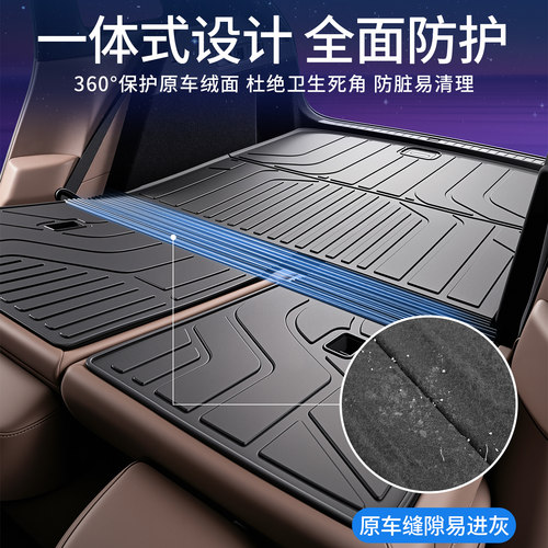 理想i6i8/L6L7L8L9后备箱垫一体式TPE防水尾箱靠背连体垫改装配件 - 图2