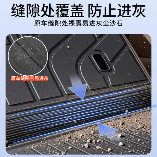 理想i6i8/L6L7L8L9后备箱垫一体式TPE防水尾箱靠背连体垫改装配件 - 图3