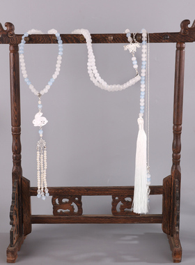 新中式古风璎珞背云项链超仙国风小兔子吊坠项圈复古百搭旗袍配饰