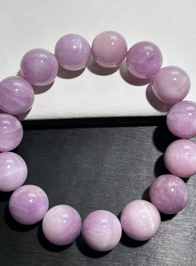 紫锂辉手串紫色手链拉丝猫眼紫锂辉女款手链精美单圈小清新