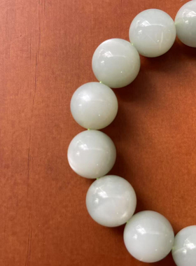 绿月光手串月光石手链绿色单圈强光经典气质时尚女士素圈冰透