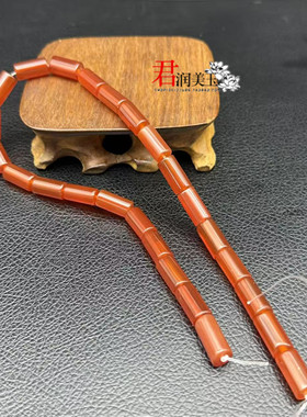 玛瑙圆柱桶珠吊饰配件DIY手工