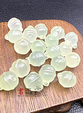玛瑙玉髓铃铛小吊坠挂件果绿色铃铛手串手链小踢溜diy 钥匙扣挂饰