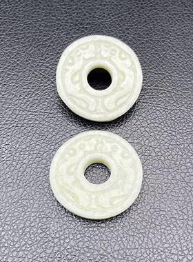 镂空双面雕刻吊坠挂件玉佩