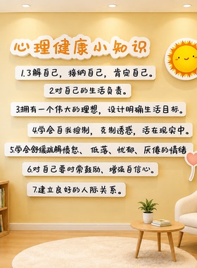 心理咨询室布置装饰画摆件健康辅导室文化背景墙面贴挂图心灵驿站