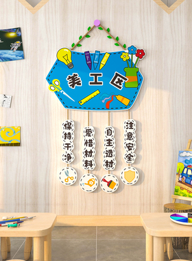 阅读区标识挂牌图书卫生角文化墙贴装饰幼儿园环创小学班级教室面