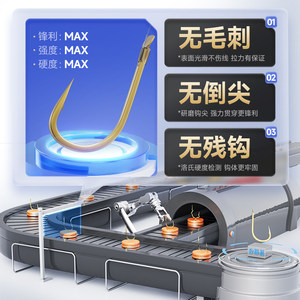 汉鼎仕挂金海夕子线成品双钩短子线20付绑好野钓鲫鱼子线双钩鱼钩