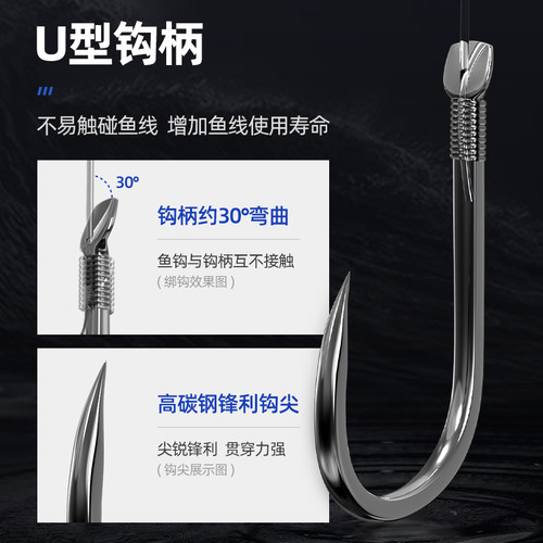 汉鼎鱼钩散装伊势尼新关东金袖伊豆千又丸世钩钓钓鱼鱼钩配件大全 - 图1