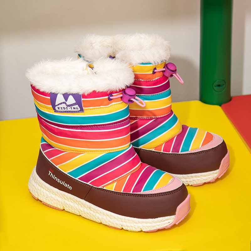 kidsing可迪星女童雪地靴冬季宝宝小童儿童加绒防水防滑棉鞋棉靴,淘宝优惠券,粉丝福利购,淘宝优惠卷
