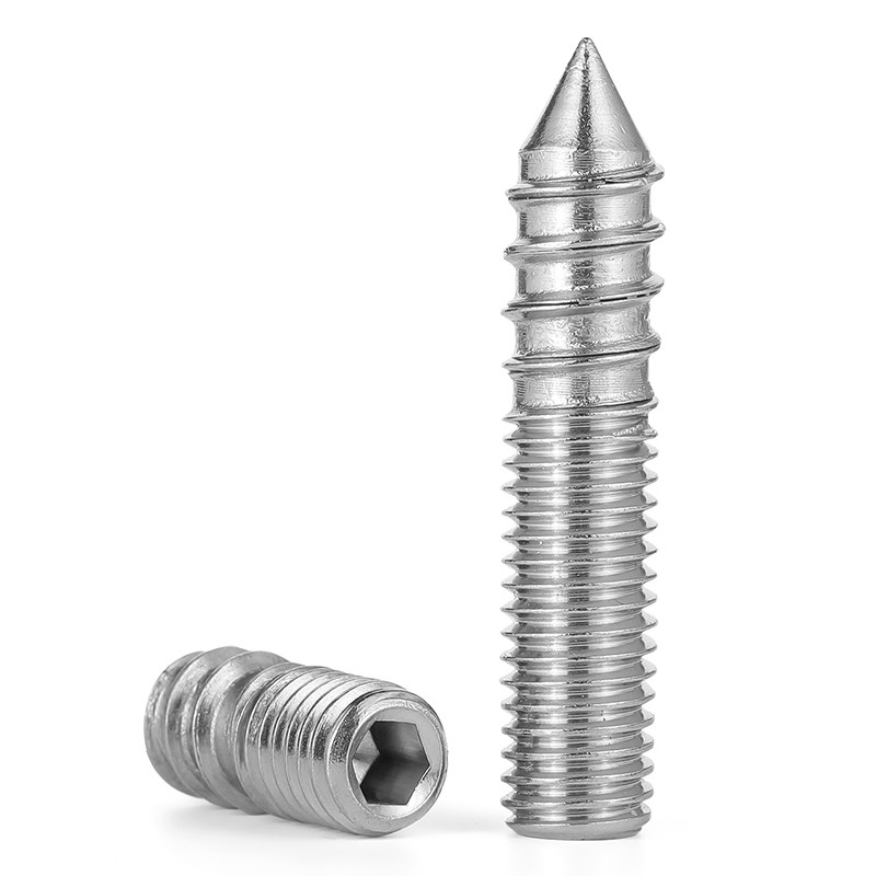 TRB 304不锈钢内六角螺钉尖尾双头牙自攻螺丝家具连接件M4M5M6M8 - 图2