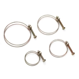 Двойной стальной проволочный хомут, хомут для шланга водяного насоса, прочный хомут для шланга, оцинкованный усиленный фиксатор, тяжелый хомут для труб