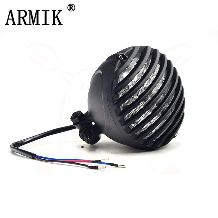 摩托车改装配件复古大灯 哈雷复古改装大灯4寸阑珊大灯前照灯 - 图2