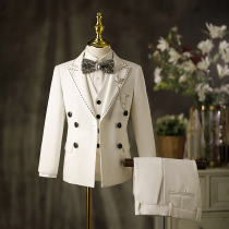 Children Suits Suit White Flower Boy Boy Gown Birthday Boy West Suit Host Piano Show High End