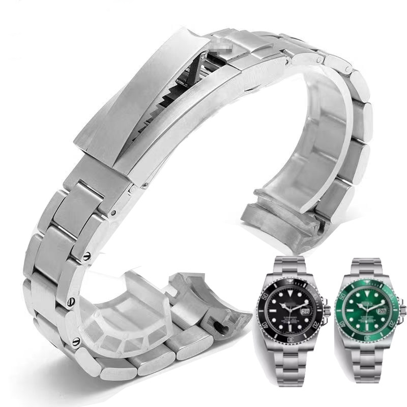 实心精钢表带适配劳力士蚝式鬼王水鬼三珠不锈钢手表链20 21mm,淘宝优惠券,粉丝福利购,淘宝优惠卷