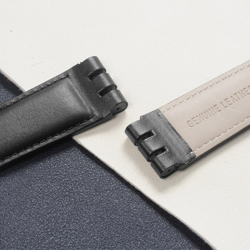 carty牛皮代用swatch平纹黑表带 carty配件