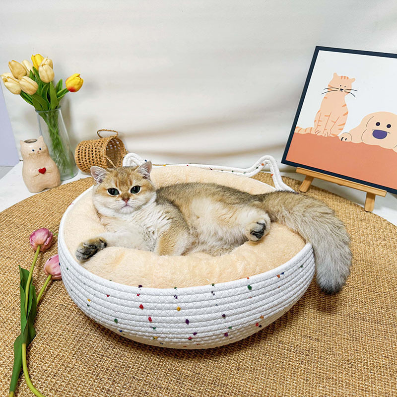 猫窝四季通用冬季保暖猫抓板一体可拆洗冬天猫咪猫窝藤编织宠物窝,淘宝优惠券,粉丝福利购,淘宝优惠卷