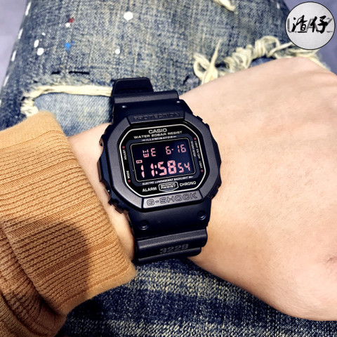 CASIO卡西欧G-SHOCK小方块手表男DW-5600BB/GW-M5610-1防水电子表