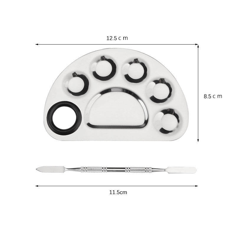 彩妆调色盘调和粉底液调粉底膏不锈钢调色板含调棒美甲工具套装