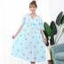 Váy ngủ nữ kích thước lớn mm200 kg cotton mùa hè cotton lỏng cho nữ đồ ngủ Nhật Bản và Hàn Quốc ngắn tay cotton lụa - Đêm đầm áo đầm mặc ở nhà Đêm đầm
