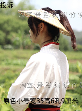 斗笠武侠帽竹编古风拍摄