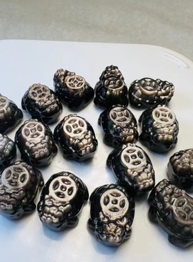 天然银曜石龙龟吊坠，精致百搭礼物男女同款