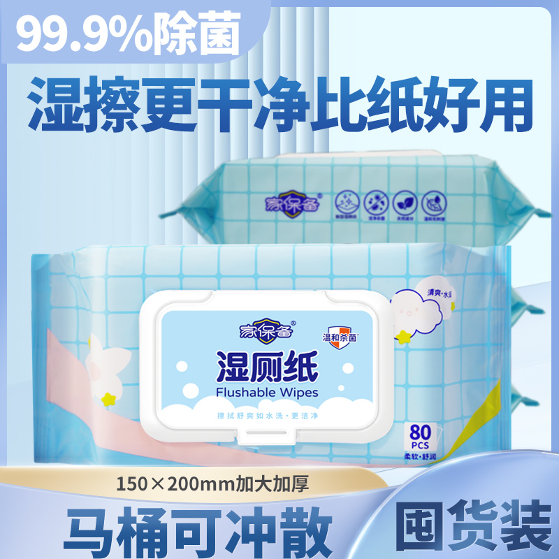 湿厕纸加大加厚家庭实惠装男女士专用清洁屁屁成人私护卫生湿纸巾 - 图2