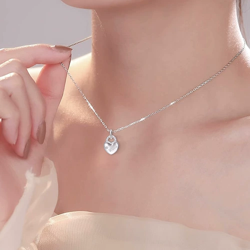 Ожерелье, подвеска, универсальная цепочка до ключиц, Франция, легкий роскошный стиль, серебро 925 пробы, подарок на день рождения, изысканный стиль