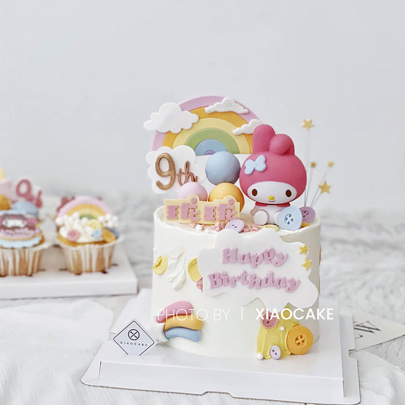 美乐蒂蛋糕装饰摆件网红KT凯蒂猫库洛米玉桂狗女孩生日甜品台插件,淘宝优惠券,粉丝福利购,淘宝优惠卷