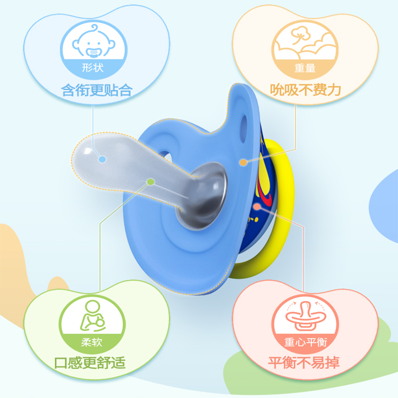 贝亲安睡型柔软0-6-18个以上奶嘴 蔚岚母婴用品奶嘴/安抚奶嘴