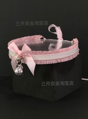 狗牌刻字定制蕾丝蝴蝶结项圈