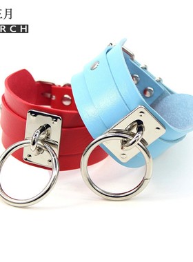 pu皮质o型项链脖颈女锁骨链