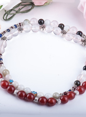 s925青金石石榴石玛瑙水晶手链