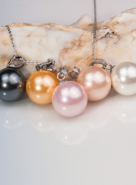 梦克拉贝珠吊坠 珍惜 14MM贝珠项链 项坠简约