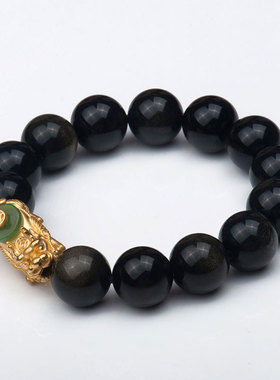 梦克拉硬金玛瑙碧玉貔貅手链