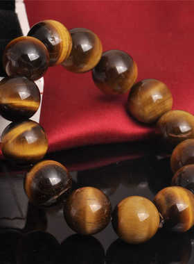 梦克拉黄虎眼石手链 虎啸 木变石虎睛石手串