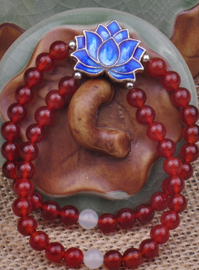 红玛瑙多圈复古手链