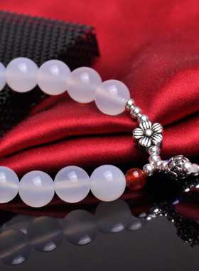 925银青金石手串首饰品白玛瑙