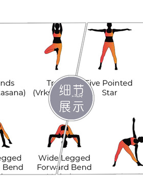 瑜伽姿势装饰画海报挂画