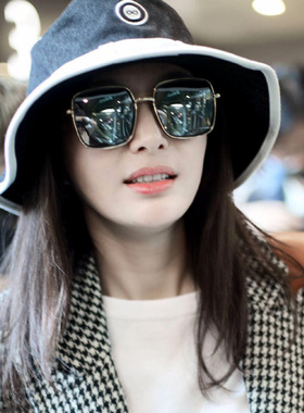 墨镜秦岚同款方形太阳眼镜