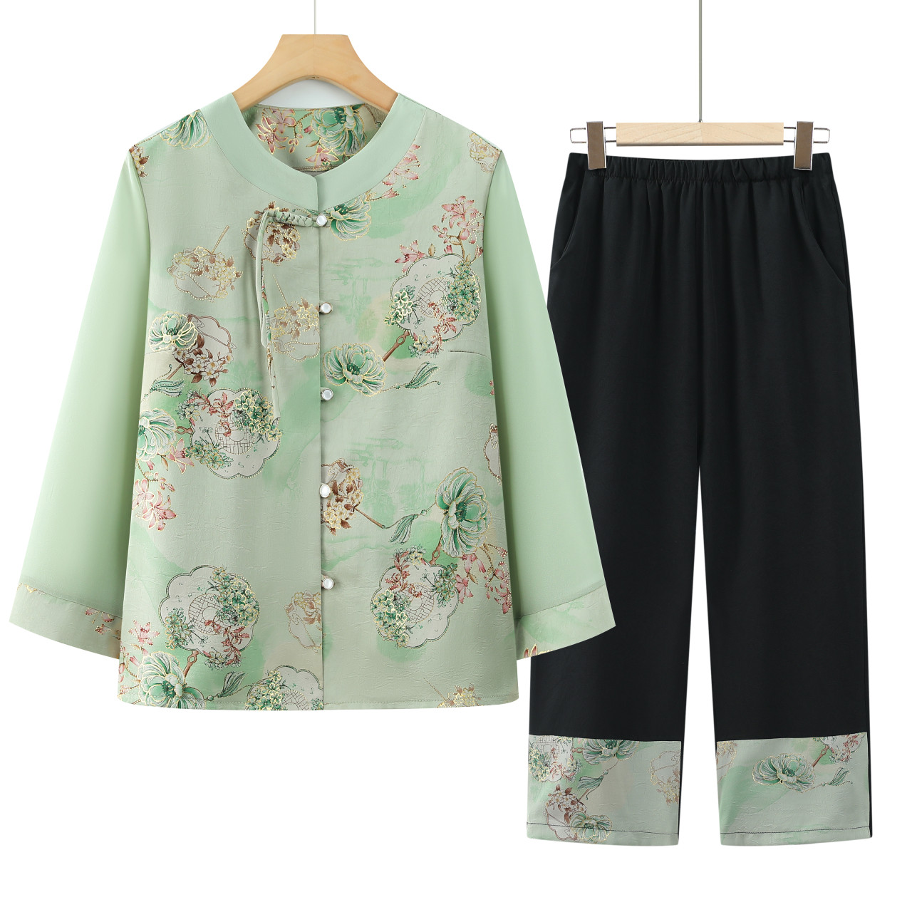 2025国风妈妈装春夏新款雪纺衫送妈妈夏装套装上衣中老年大码女装,淘宝优惠券,粉丝福利购,淘宝优惠卷