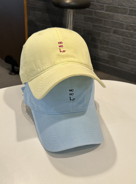 字母刺绣青年情侣显脸小弯檐帽